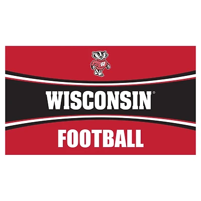 Wisconsin Badgers 28" x 16" Football Trapper Door Mat