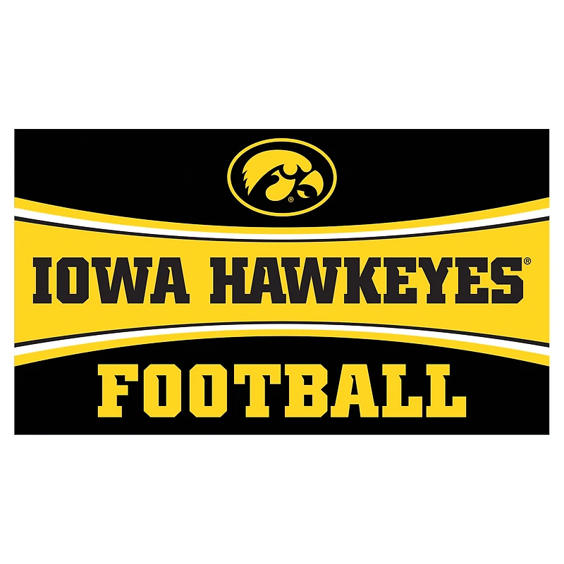 Iowa Hawkeyes 28" x 16" Football Trapper Door Mat