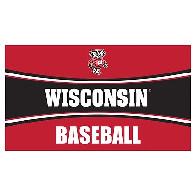 Wisconsin Badgers 28" x 16" Baseball Trapper Door Mat
