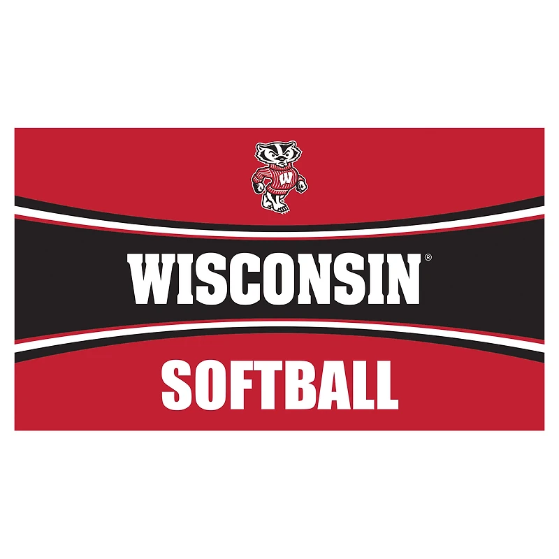 Wisconsin Badgers 28" x 16" Softball Trapper Door Mat