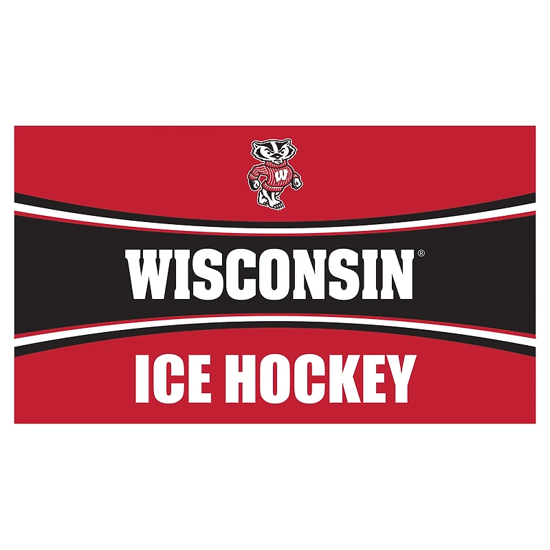 Wisconsin Badgers 28" x 16" Ice Hockey Trapper Door Mat