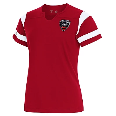 Women's Antigua Red D.C. United Encounter Notch Neck T-Shirt