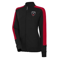 Women's Antigua Black D.C. United Strike Anthem Full-Zip Jacket