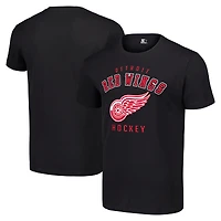 Men's Starter Black Detroit Red Wings Logo T-Shirt