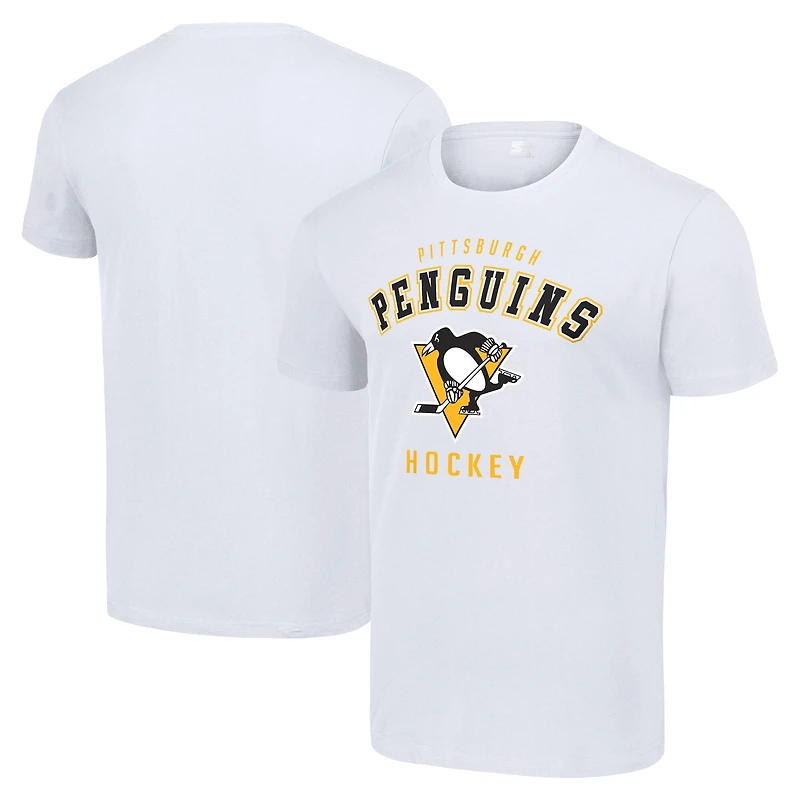 Men's Starter White Pittsburgh Penguins Logo T-Shirt