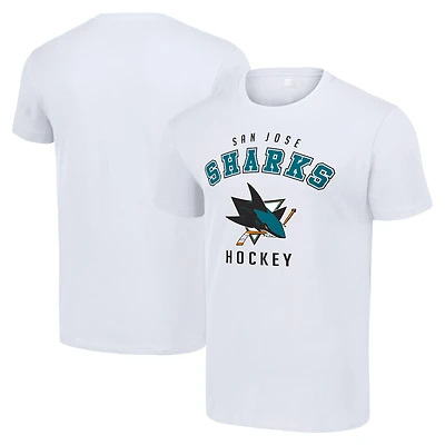 Men's Starter White San Jose Sharks Logo T-Shirt