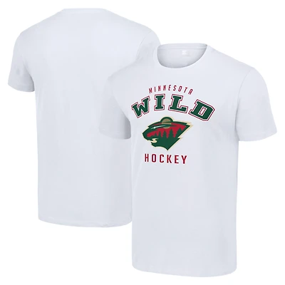 Men's Starter White Minnesota Wild Logo T-Shirt