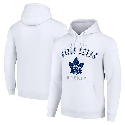 Men's Starter White Toronto Maple Leafs Logo Pullover Hoodie