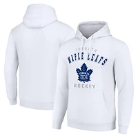 Men's Starter White Toronto Maple Leafs  Logo Pullover Hoodie