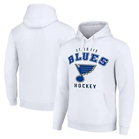 Men's Starter White St. Louis Blues  Logo Pullover Hoodie