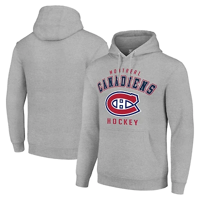 Men's Starter Heather Gray Montreal Canadiens  Logo Pullover Hoodie
