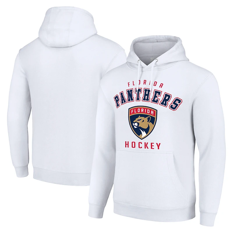Men's Starter White Florida Panthers Logo Pullover Hoodie