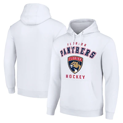 Men's Starter White Florida Panthers Logo Pullover Hoodie