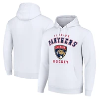 Men's Starter White Florida Panthers  Logo Pullover Hoodie