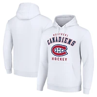 Men's Starter White Montreal Canadiens  Logo Pullover Hoodie