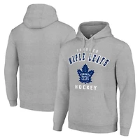 Men's Starter Heather Gray Toronto Maple Leafs  Logo Pullover Hoodie