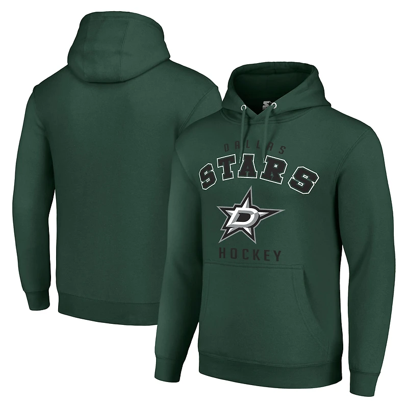 Men's Starter Green Dallas Stars  Logo Pullover Hoodie
