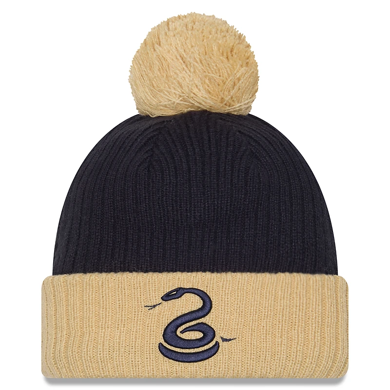 Men's New Era  Black Philadelphia Union 2025 Jersey Hook Cuff Knit Hat with Pom
