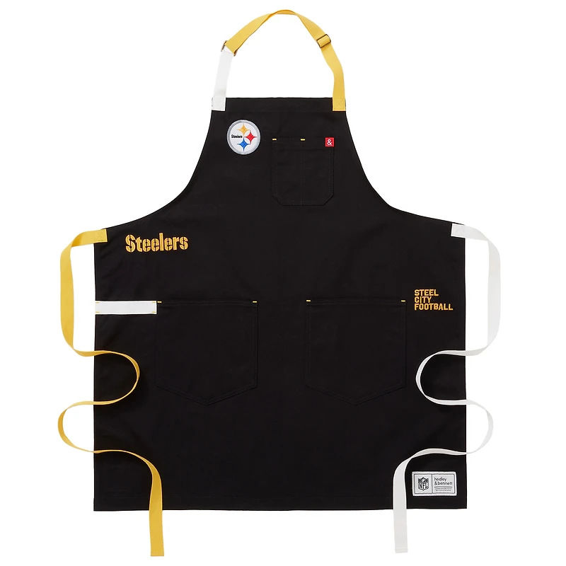 Hedley & Bennett Black Pittsburgh Steelers The Essential Apron