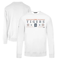 Men's Levelwear White Detroit Tigers Zane Pullover Sweatshirt
