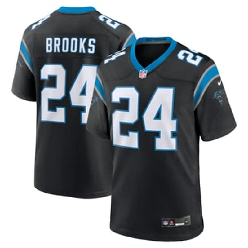 Men's Nike Jonathon Brooks  Black Carolina Panthers  Game Jersey