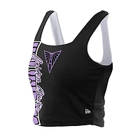 Women's New Era Eclipse Black/White Golden State Valkyries Reversible Cropped Sport Classics Tank Top