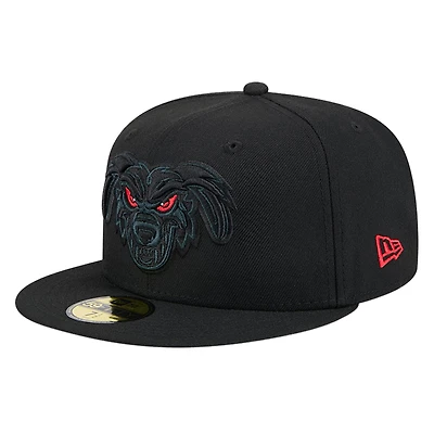 Men's New Era Black Lake Elsinore Storm Copa de la Diversión 59FIFTY Fitted Hat