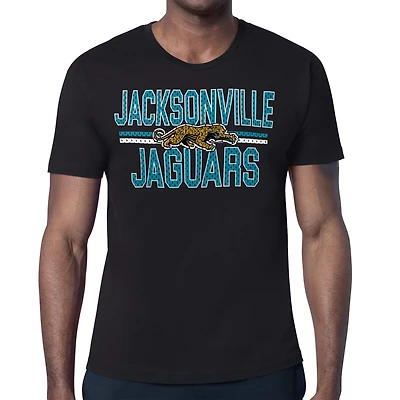 Men's Starter  Black Jacksonville Jaguars Mesh Look Retro Team Logo T-Shirt