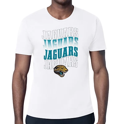 Men's Starter  White Jacksonville Jaguars Repeat Wordmark Retro Team Logo T-Shirt