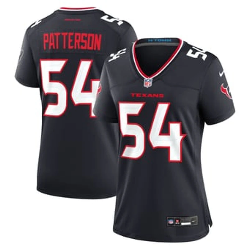 Women's Nike Jarrett Patterson Navy Houston Texans Team Game Jersey
