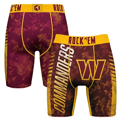 Men's Rock Em Socks Burgundy Washington Commanders Wordmark Boxer Briefs