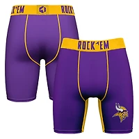 Men's Rock Em Socks Purple Minnesota Vikings Primary Logo Boxer Briefs