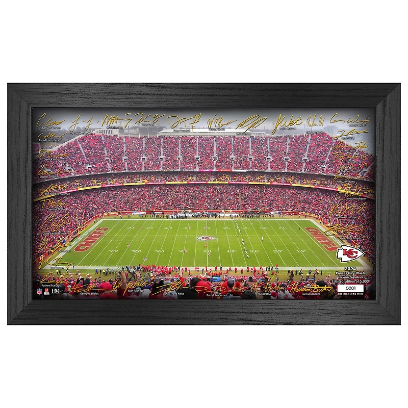 Highland Mint Kansas City Chiefs 12" x 20" 2024 Signature Gridiron Panoramic Framed Photo