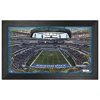 Highland Mint Los Angeles Chargers 12" x 20" 2024 Signature Gridiron Panoramic Framed Photo
