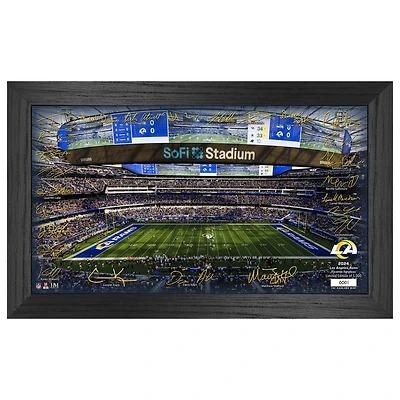 Highland Mint Los Angeles Rams 12" x 20" 2024 Signature Gridiron Panoramic Framed Photo