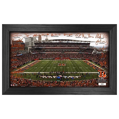 Highland Mint Cincinnati Bengals 12" x 20" 2024 Signature Gridiron Panoramic Framed Photo