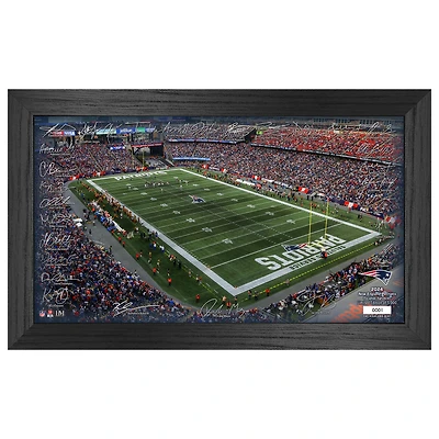 Highland Mint New England Patriots 12" x 20" 2024 Signature Gridiron Panoramic Framed Photo