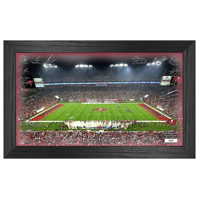 Highland Mint Tampa Bay Buccaneers 12" x 20" 2024 Signature Gridiron Panoramic Framed Photo