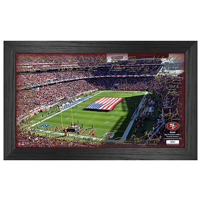 Highland Mint San Francisco 49ers 12" x 20" 2024 Signature Gridiron Panoramic Framed Photo