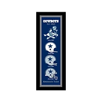 Dallas Cowboys 8" x 26" Established Date and Heritage Framed Wall Art
