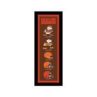Cleveland Browns 8" x 26" Established Date and Heritage Framed Wall Art