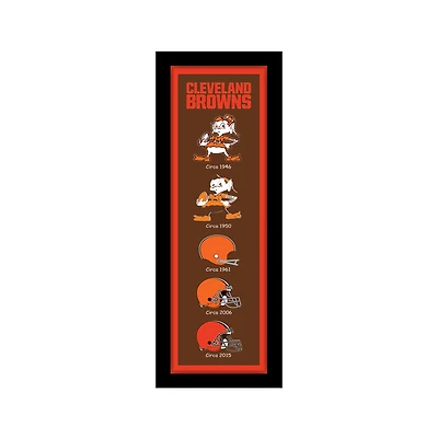 Cleveland Browns 8" x 26" Established Date and Heritage Framed Wall Art