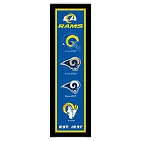 Los Angeles Rams 8" x 26" Heritage Framed Wall Art