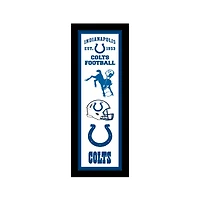 Indianapolis Colts 8" x 26" Established Date and Heritage Framed Wall Art
