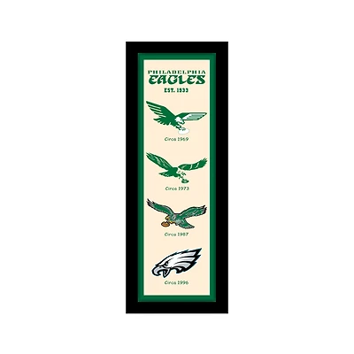 Philadelphia Eagles 8" x 26" Heritage Framed Wall Art