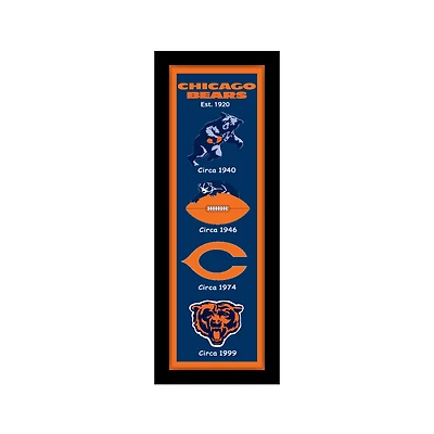 Chicago Bears 8" x 26" Heritage Framed Wall Art