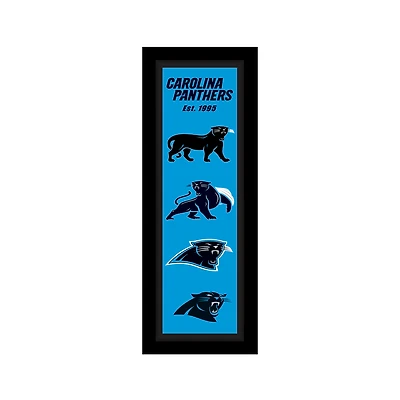 Carolina Panthers 8" x 26" Heritage Framed Wall Art