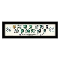 Philadelphia Eagles 12" x 36" Team Uniform Heritage Framed Wall Art