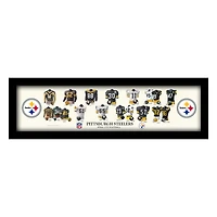 Pittsburgh Steelers 12" x 36" Team Uniform Heritage Framed Wall Art