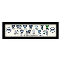 Seattle Seahawks 12" x 36" Team Uniform Heritage Framed Wall Art